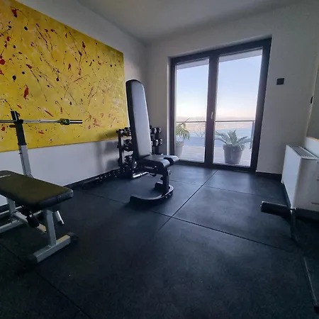 K With A Heated Pool, Gym, Sauna, Astonishing Sea View וילה אופטיה