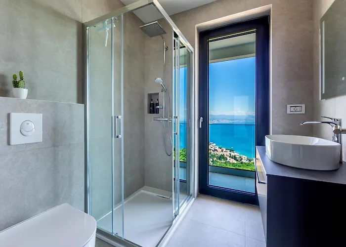 וילה K With A Heated Pool, Gym, Sauna, Astonishing Sea View אופטיה